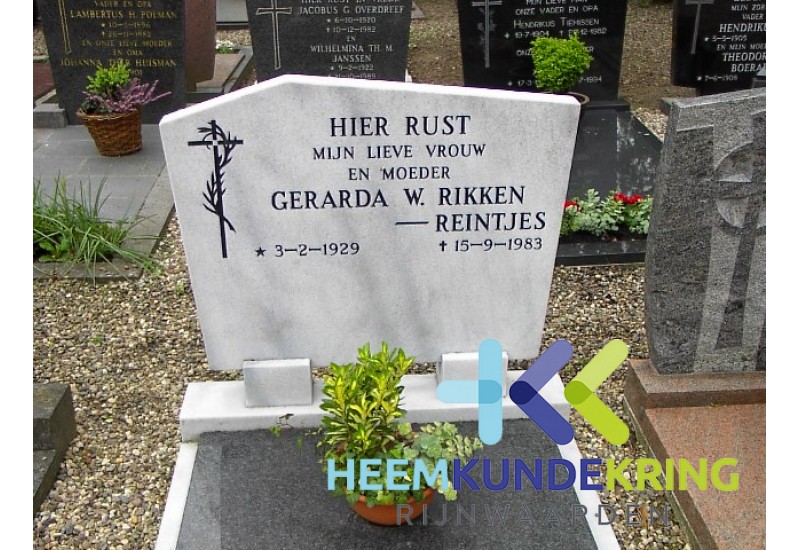 Grafstenen kerkhof Herwen Coll. HKR (4) G.W. Rikken - Reintjes